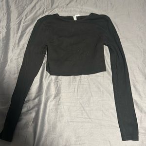 Cropped black long sleeve